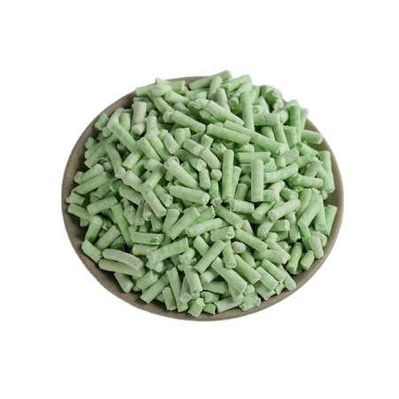 Natural fast clumping degradable green tea soybean curd silicone cat litter factory